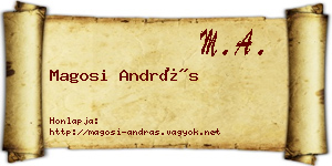 Magosi András névjegykártya
